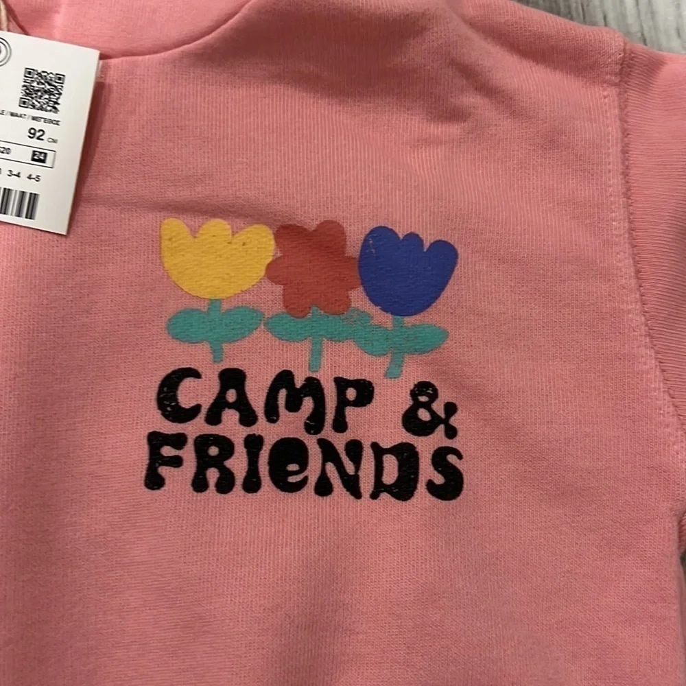 Zara Pink Printed Sweatshirt
